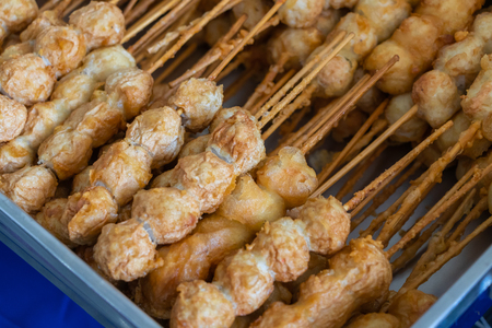 Fried chicken balls, thai foodの写真素材