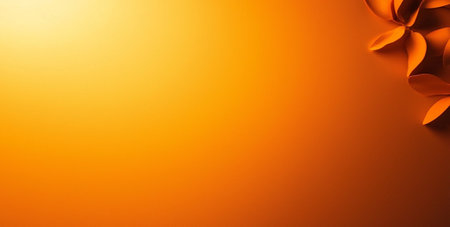 A warm orange gradient background with soft floral elements adds touch of elegance and tranquility. Perfect for design projects or as soothing backdropの素材