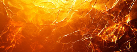 An Abstract golden and brown gradient background texture with crinkled patterns, creating warm and dynamic visual effect. Perfect for design projects and artistic expressionsの素材