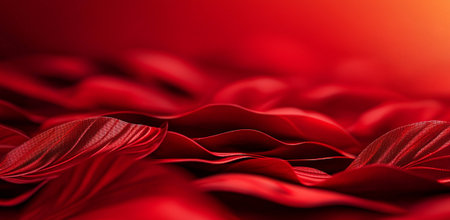 A Lush red fabric waves create rich texture, evoking warmth and depth. intricate folds and shadows enhance visual appeal, perfect for design projectsの素材