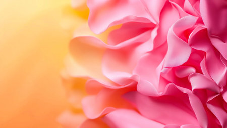 A Soft pink and yellow gradient background with delicate fabric folds, creating serene and calming atmosphere. Perfect for design projects or as soothing backdropの素材
