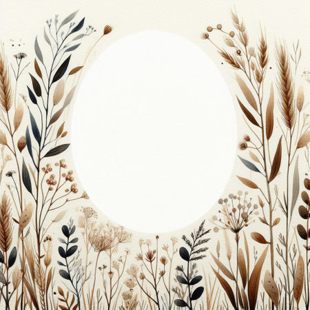 Wedding invitation card template, flowers and leaves. Floral frame. Greeting card with roses. Watercolor floral pattern. Elegant background. Vintage Hand painted illustration.の素材