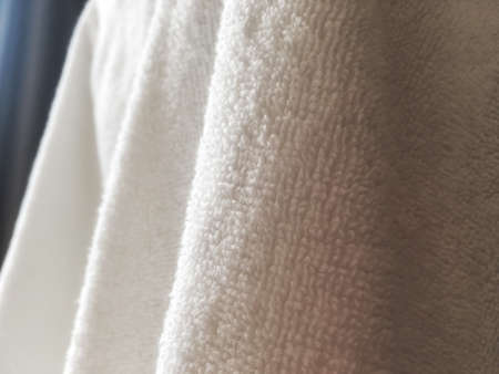 White soft cotton towel fabric texture.の写真素材
