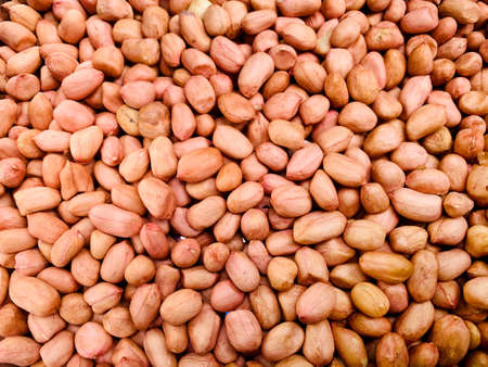 Dried peel peanuts kernel, Food ingredient and raw food for vegetarian.の写真素材