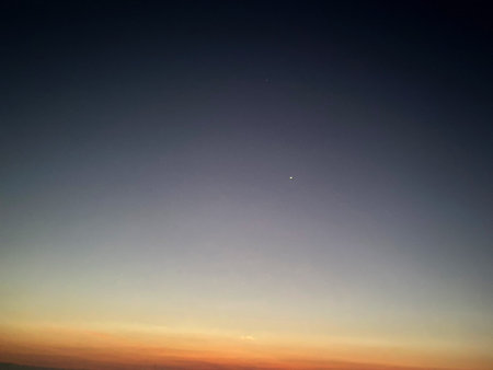 Beautiful blue sky on sunset in the twilight time. Color shade of nature background.