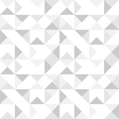 White mosaic background, texture. White and gray geometric seamless pattern. Vector background.のイラスト素材