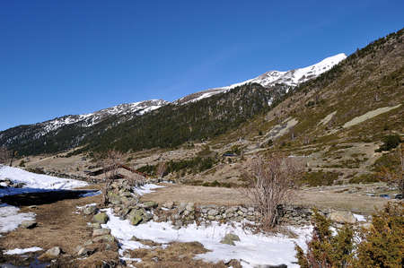 snowy mountains of Andorra la Vella