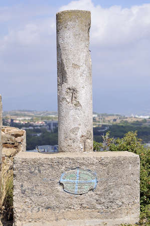 ancient geological monument used to calibrate gpsのeditorial素材