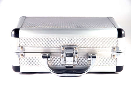 silver briefcase to put small tools within