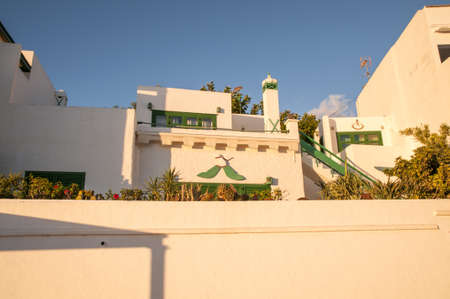 Lanzarote houses painted whiteのeditorial素材