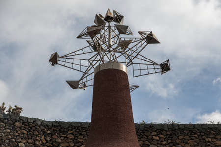 monument with spotlights to look goodのeditorial素材