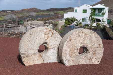 monuments round two huge stonesのeditorial素材