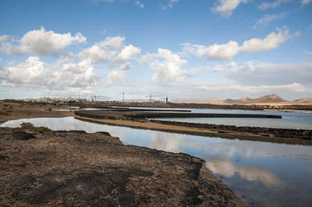 Lanzarote beach where no cover for childrenのeditorial素材