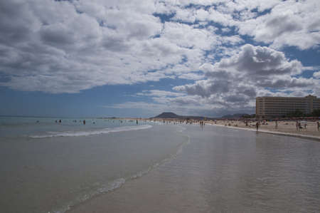 Fuerteventura beach where there is one of the best beaches that the islandのeditorial素材