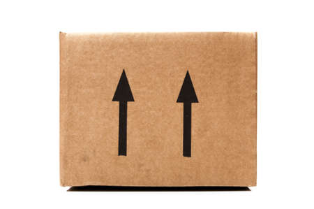 shipping box on a white backgroundの写真素材