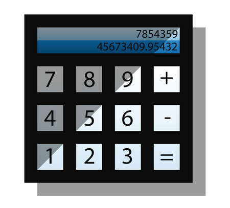 scientific calculator with numbers and symbolsの写真素材