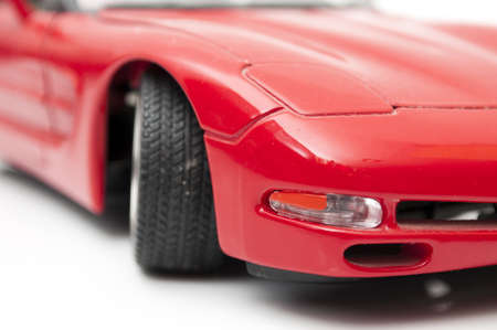 red sports car on a white backgroundの写真素材