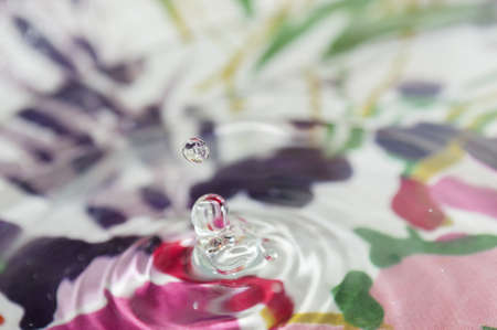 drop of water splashing on a colorful background