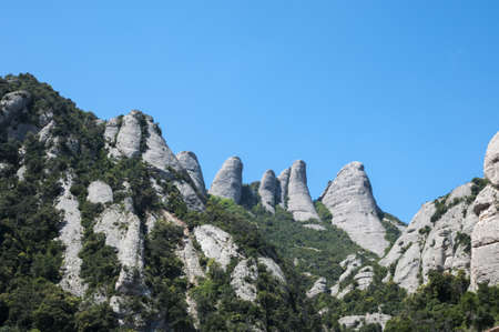 Montserrat mountains in Barcelonaの写真素材
