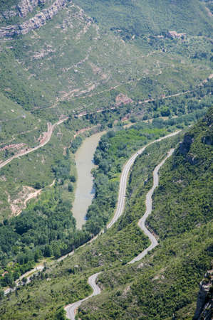 aerial view of the riverの写真素材