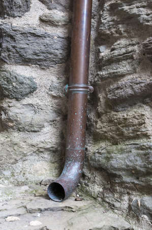 drainage pipe to when water accumulates