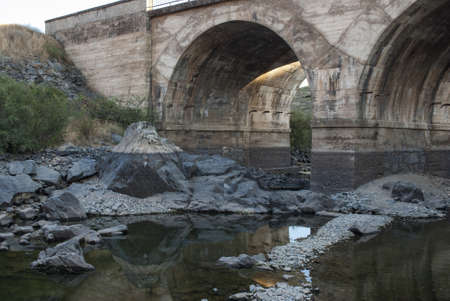 Tajo River in Toledo, Spainの写真素材