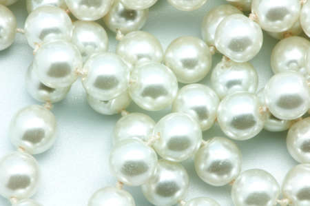 white pearls on a white backgroundの写真素材