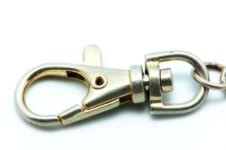 Key closing on a white backgroundの写真素材