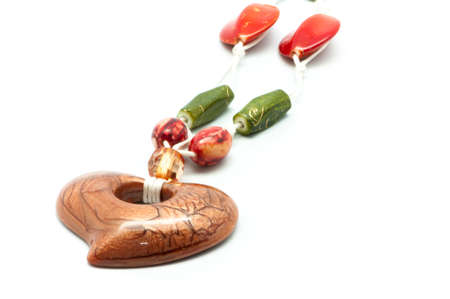 luxurious necklace on a white backgroundの写真素材