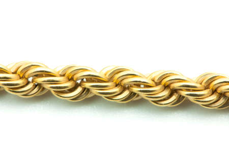 gold chain on a white background