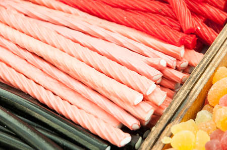 elongated jelly beans of different colors and flavors