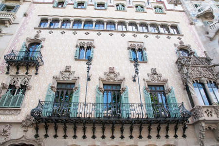 old house built in Barcelonaの写真素材