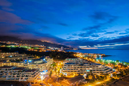 night view of Tenerife in the Canary Islandsのeditorial素材