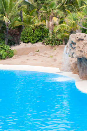 waterfall with lake in the jungleの写真素材