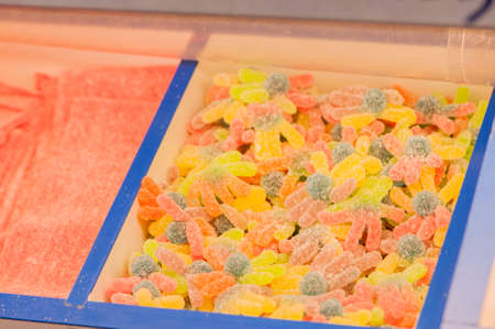 assortment of candies of different colors and flavors