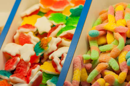 assortment of candies of different colors and flavors