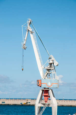 cranes of the port where the ships unloaded