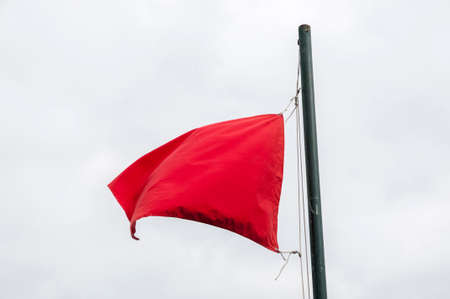 Red flag warning for swimmersの写真素材