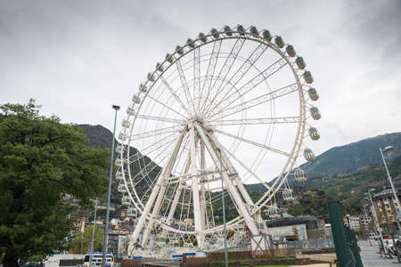 Ferris wheel at the fair in Andorra La Vellaの写真素材