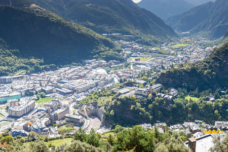 city of Andorra La Vella view from the mountain