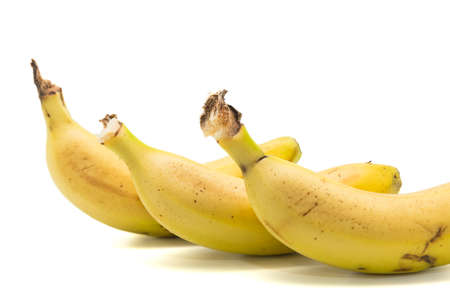 bananas on a white backgroundの写真素材