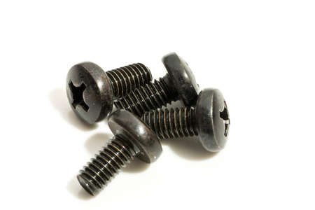 black screws on a white 