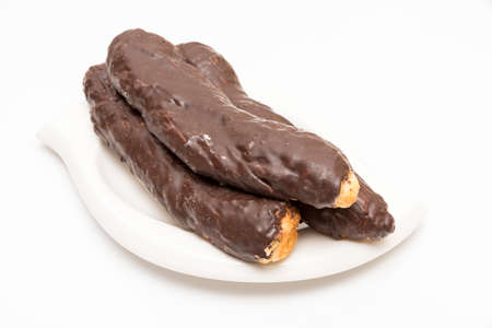 cane chocolate on a white background