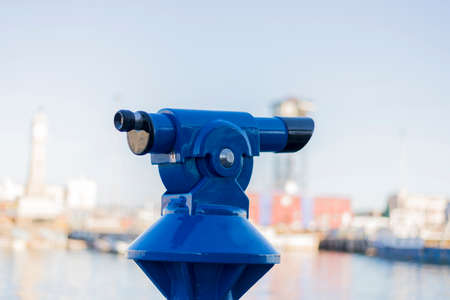 Blue viewpoint to see the sceneryの写真素材