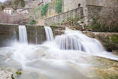 Rupit river with its waterfallsの写真素材
