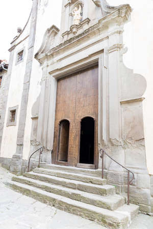 church entrance in the Rupitの写真素材