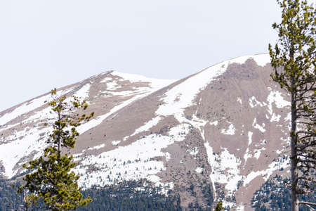 snowy mountains in Andorra la Vellaの写真素材