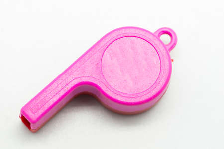 whistle colors on a white backgroundの写真素材