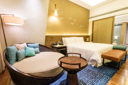 Luxury suite 5 star bedroomのeditorial素材