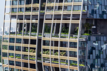 Singapore Downtown, South Beach Tower and Marriott Hotelのeditorial素材